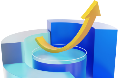 Pie chart with arrrow