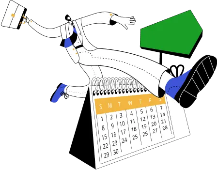 Calendario y persona